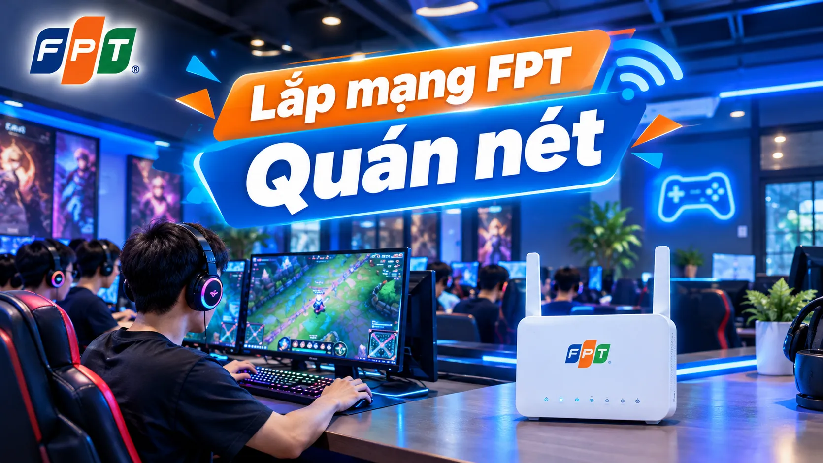 Lắp mạng FPT cho quán net: Gói cước, giá và ưu đãi